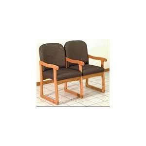   Dakota Wave Prairie Medium Oak Double Sled Base Chair: Office Products
