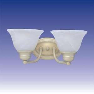  Malibu Collection White Gold Two Light Sconce: Home 