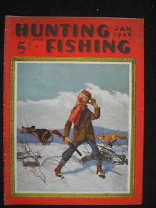 JAN. 1936 HUNTING AND FISHING magazine  