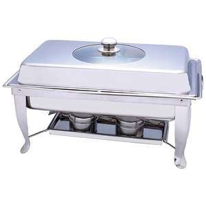 Stainless Steel Chafing Dish W/2 Interior Serving Dish  
