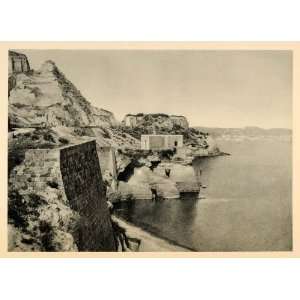  1927 Ischia Island Italy Shoreline Coast Photogravure 