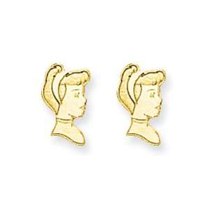   Inverness Piercing 14k Gold Disney Cinderella Earrings: Jewelry