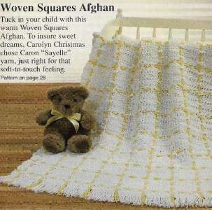   PATTERNS FOR Pretty Baby Afghan + Flower Bath Tissue Cover  