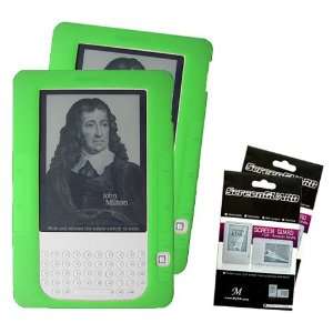 Green Color (2 Packs)  Kindle 2 E Book Reader Silicone Rubber 