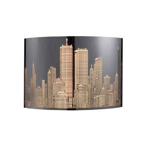  Skyline 1 Light Sconce In Polished Stainless Steel