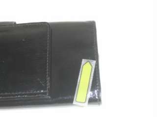 Hobo International Black Patent Leather Large Clutch Wallet  