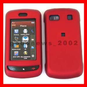  AT&T LG XENON GR500 RUBBERIZED CELL PHONE COVER RED 