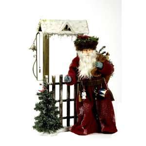  Kurt Adler Fabriche 16 Inch Santa Standing in Front of 