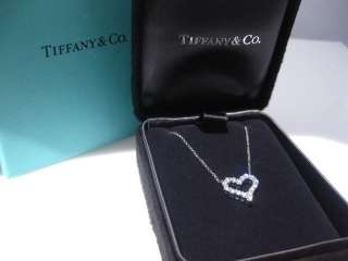 TIFFANY & CO. DIAMOND PLATINUM LOVE HEART PENDANT NECKLACE  