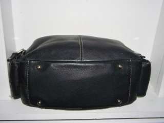 TIGNANELLO Black Slouchy Leather Belted Hobo Shoulder Bag Handbag 