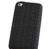 Black Tire Rubber Skin Case Cover for iPod Touch 4G 4th  