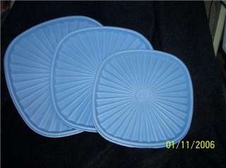 Tupperware Replacement LIDS for Square Canisters Blue Color  