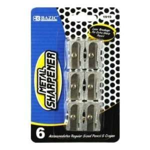  BAZIC Single Hole Metal Pencil Sharpeners Case Pack 144 