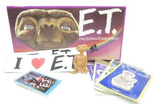 VINTAGE E.T. Board Game Stickers Eraser Mini Notebook  