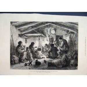   1878 Russian Soliders Inhabit Bulgarian Cottage Print