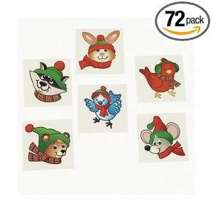  72 CHRISTMAS Woodland Animal TATTOOS/Creatures/Critters 