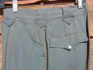 VTG 1950s Western ALLEN Trousers Pants 34 x 28   Striped Rockabilly 