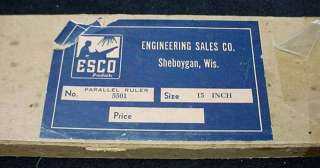 ESCO Engineering Manufacturing Co Sheboygan Wis 15 Parallel Rule In 