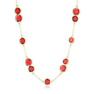  Kate Spade New York Crystal Confetti Red Long Necklace 