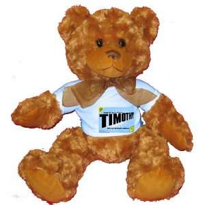   MOTHER COMES TIMOTHY Plush Teddy Bear with BLUE T Shirt Toys & Games