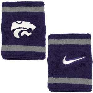  Nike Kansas State Wildcats Purple College Elite Wristbands 