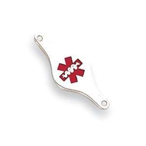  Sterling Silver Medical ID Plate Jewelry