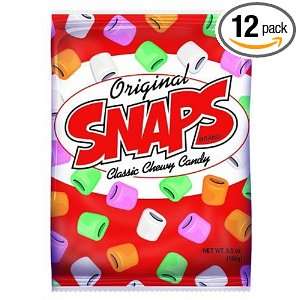 Original Snaps Classic Chewy Candy, 5.5 Ounce Bags (Pack of 12 