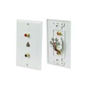   RCA Audio and RJ11 Wall Plate, Solder Type, White: Everything Else