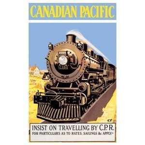 Paper poster printed on 12 x 18 stock. Canadian Pacific   Insist on 