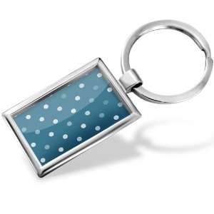  Keychain Blue dotted pattern   Hand Made, Key chain ring 