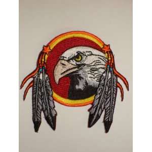 EAGLE FEATHERS Embroidered Patch 3 X 3 1/4