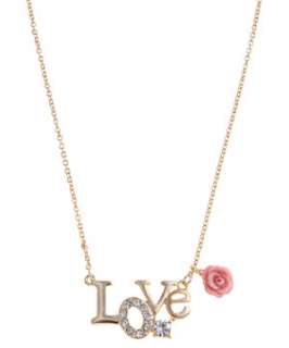 Apricot (Orange) Gold Love Necklace  249610984  New Look