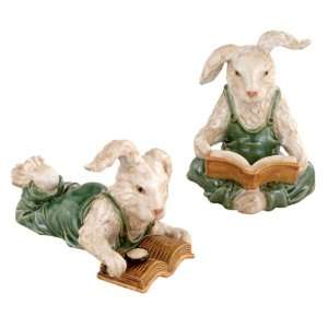  Andrea By Sadek 8.25 H Antiqued Rabbit With Book Patio 