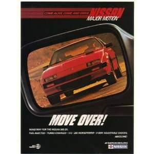   1985 Red Nissan 300 ZX Move Over Mirror Image Print Ad