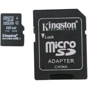   16GB Micro SDHC Flash Card with Adapter Class 4 4MB/Read: Electronics