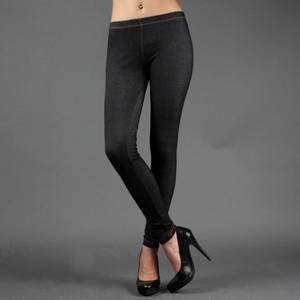Fitted Stretch Stitched Detail Pocket Denim Style Jegging Tight 