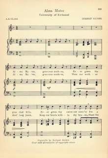 UNIVERSITY OF RICHMOND Vintage Song Sheet c1932 Alma Mater  