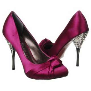 Womens Paris Hilton Spelled Magenta Satin Shoes 