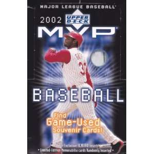  2002 Upper Deck MVP Baseball Box (24 Packs) Toys & Games