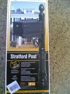   PostMaster Tough Polymer Black MAILBOX POST KIT (Stratford)  