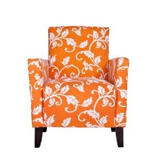 angeloHOME Sutton Chair, Pumpkin and White Vine