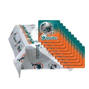  Miami Dolphins Tablecloth Coaster Pack: Sports & Outdoors