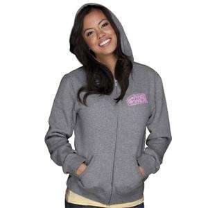  Answer Racing Womens Stacked Zip Up Hoodie   X Large/Grey 
