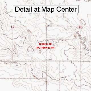 USGS Topographic Quadrangle Map   Belfield NE, North Dakota (Folded 