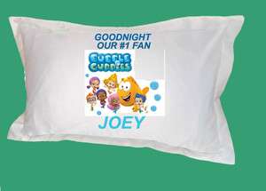 BUBBLE GUPPIES PERSONALIZED PILLOW CASE CUSTOM KIDS NAME  