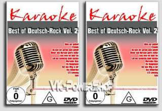 KARAOKE DVD SET   DEUTSCHE ROCK SONGS Vol.1+2   NEU  