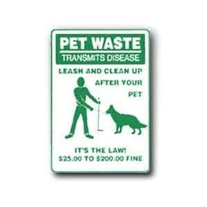  Metal Sign 12x18 Dog /Pet Waste /Leash