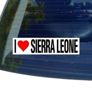  I Love Heart SIERRA LEONE   Window Bumper Sticker 