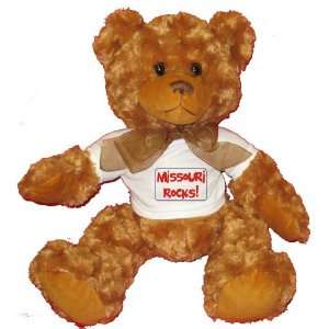  MISSOURI ROCKS Plush Teddy Bear with WHITE T Shirt Toys 