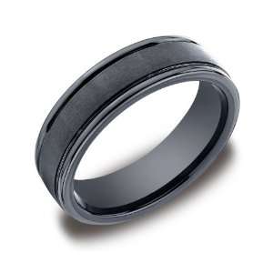   Ring Band Satin Center with High Polished Round Edges, Size 9 Jewelry